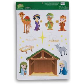 Christmas Reusable Window Clings - Build Your Own Nativity Scene - 23 Pc