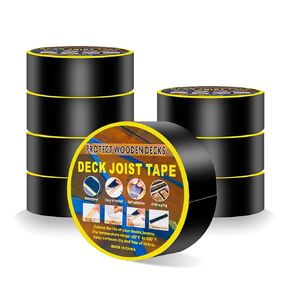 Gekufa Joist Tape for decking 2''×50', 10 Pack Weather-Resistant Deck Joist Tape, Waterproof and Anti-Corrosion sealant Deck Tape, Suitable for Wooden Decks, Outdoor Decks, beamed Roofs