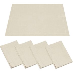 Table Runner, Machine Washable, Non-Wrinkle, Natural 14 X 90 Inch