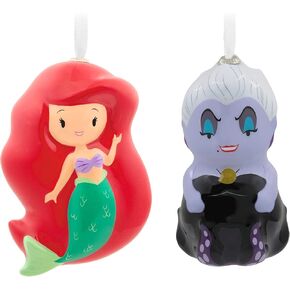 Hallmark Disney Cruella De Vil, Ursula, and Maleficent Decoupage Christmas Ornaments, Set of 3 (0003HCM1154)