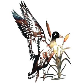 Alnicov Solo Mallard Metal Wall Art,Vintage Wall Hangings Decoration Art for Modern Living Room and Bedroom