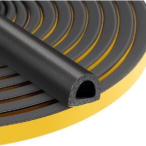 Weather Stripping Seal Strip for Doors/Windows, 20 Feet Weather Stripping Door Seal Self Adhesive Door Weather Stripping Weather Strip Seal Strip for Door Frame/Window Seal (from 5/16 in to 15/32 in)