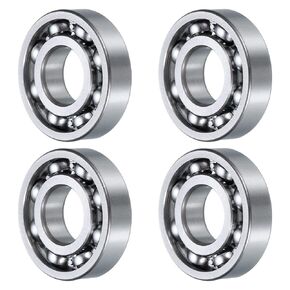 uxcell 4 Pcs 16001 Deep Groove Ball Bearing, 12mm x 28mm x 7mm High Carbon Chrome Steel Z3 Double Rubber Sealed Bearing (ABEC3)