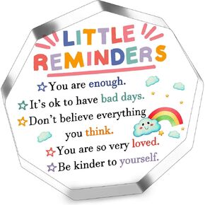 Mental Health Inspirational Encouragement Positivity Gifts For Women Cute Office Desk Accessories Decor For Teens Girl Best Friends Teen Girls Stocking Stuffers Decorations Acrylic Plaque