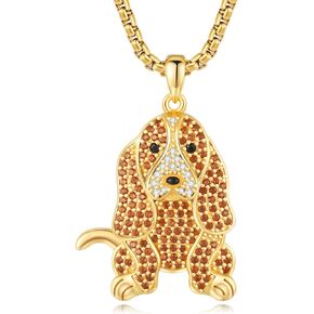 Dog Necklace for Women 925 Sterling Silver Basset Hound/Chihuahua Pendant Pet Jewelry Basset Hound/Chihuahua Gifts for Women Dog Lovers