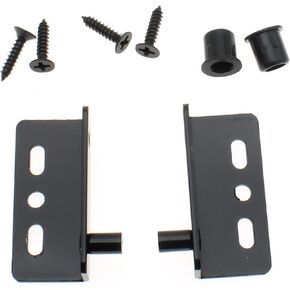 2 Pack Pivot Hinges with Bushing Concealed Shaft Door Hinges for Wood Doors, Drawers, Furniture Cabinets, Wardrobe, Showcase, etc (Silver)