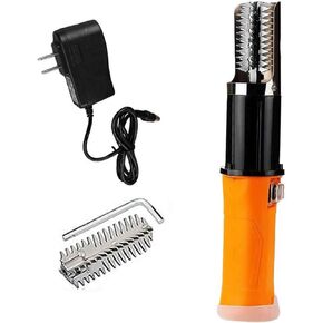 Electric Fish Scaler Remover, Amayia Upgrade Powerful Electric Fish Scaler Skin Deslagger Scaler Rechargeable Waterproof Fish Scaler Automatic Electric Fish Skin Clean Brush (with One Extra Head)