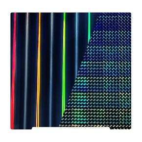 FYSETC Prusa i3 MK3S MK4 H1H Build Plate - Rainbow Streak Phantom Spring Steel Sheet - 254X241mm Print Bed: Double Sided Smooth Colorful Bedplate Upgrade for MK2 MK2.5S MK52 MK3 MK3S+MK3.9 3D Printer
