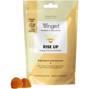 Winged Rise Up Gummies I B12 for Energy | Pineapple Flavor (14 Count)