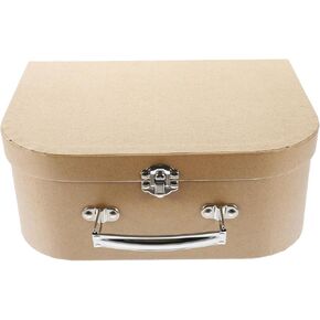 MAGICLULU Paper Suitcase Box Storage Trunk Paper Mache Boxes Decorative Cardboard Suitcase with Handle Vintage Boxes for Home Storage Wedding Party Favor 10 x 7.5 x 4 Inch