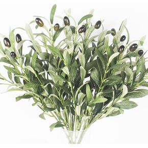 5 Pack Artificial Olive Plants Fake Olive Silk Tree Faux Olive Plants for Wedding Party Family Indoors Decor