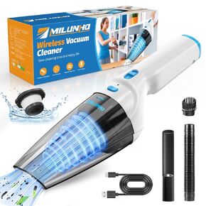 Handheld Vacuum Cordless, 9500PA Car Vacuum Portable Cordless with Powerful Suction, Lightweight & Portable Handheld Vacuum with Large-Capacity Battery for Car/Home/Pet