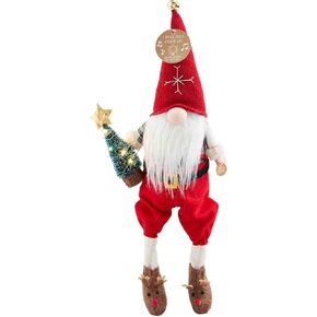 Mud Pie Singing Christmas Gnome, Tree, 4" x 9".