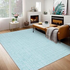 Zacoo Runner Rug 2x6 Washable Rugs Plaid Area Rug Modern Rug Runner Farmhouse Entry Rug Soft Rugs for Bedroom Aesthetic Grid Carpet Non Slip Rug for Hallway Bathroom Rugs Greenish Grey 2'x6'