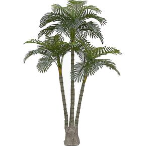 AMERIQUE Gorgeous 6.3 Feet Standable Triple Trunk Artificial Palm Tree, Real Touch Technology, with UV Protection, Super Quality, Green