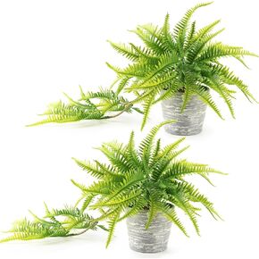 2 Pack Small Fake Plants Eucalyptus Potted Artificial Plants in Pots,Realistic Fake Greenery Potted Plants for Home Bathroom Farmhouse Room Coffee Table Decor
