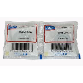 2PACK SKF 6001-2RSH1 12X28X8MM Double Rubber Sealed Bearings Deep Groove Ball Bearings