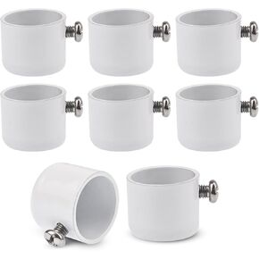 Curtain Rod Ends, Curtain Rod Finials Ends Are Strong And Durable With Fixing Screws, White Color, Suitable For Curtain Finials Ends For Roman Curtain Rods Up To 0.86 Inches/22mm Diameter (PACK-8)