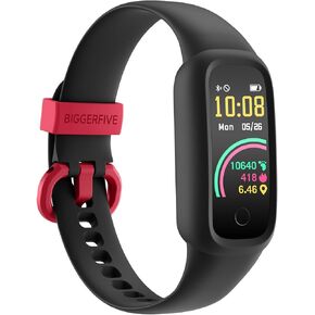 BIGGERFIVE Vigor 2 L Kids Fitness Tracker Watch for Boys Girls Ages 5-15, Activity Tracker, Heart Rate Sleep Monitor, IP68 Waterproof, Pedometer, Calorie Step Counter Watch, Blue