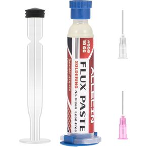 No Clean Soldering Flux 559 10CC 10mL Solder Fluxes Paste Syringe for Electronics 10 Milliliters with Needle Dispensing Tool (Pack of 1Pcs)