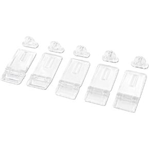 T Tulead Mini Hinge Hasp Acrylic Hasp Buckle Box Clear Hinge Latch Hasp Lock Hinge Latch Buckles Pack of 5