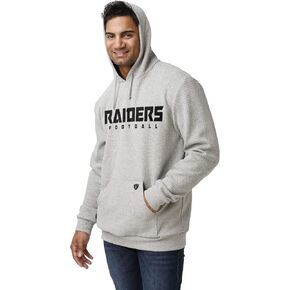 FOCO Men's Team Logo Soft Gray Woven Fashion Long Sleeve Hoodie