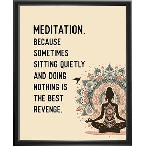 LiliWair Fun Spiritual Poster - 11x14 [Unframed] Humorous Posters for Home or Office, Inspirational, Motivational Wall Art - Perfect Poster Gifts for Any Yoga Practice Space, for Meditation, Motivational, Funny Print Decor