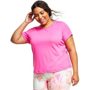 Women's Birdseye Mesh T Shirt Pink Size 1X