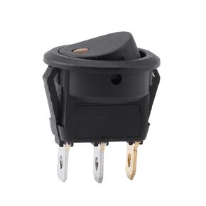12V Round Toggle Switch, Keenso LED OnOff Control Switch Automotive Rocker Toggle Switch 3 Pin Switch Orange for Car Truck Van Dash Boat