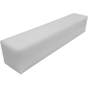Powernail UHMW Ultra High Molecular Weight Polyethylene Tapping Block for Engineering, Flooring, DIY, White (12" x 2.4" x 2.4")