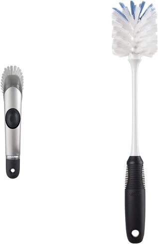 OXO SteeL Soap Dispensing Dish Brush 10 In in Saudi Arabia