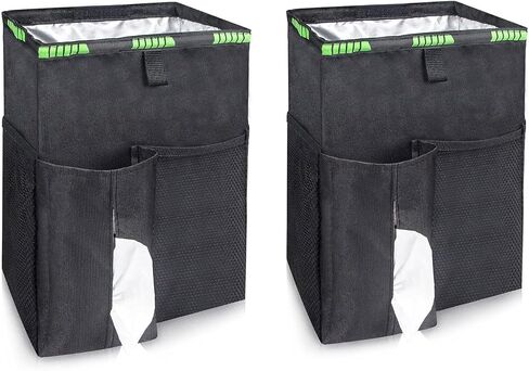 Car Trash Can, 3.5 Gallons Car Can, Handy Car Tissue Holder, Easy-to-Install Car Accessory Interior, Leak-Proof Car Organizer and Storage Bag for the Back/Front/Console of Any Cars, Sedans, SUVs, in Saudi Arabia