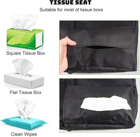 Car Trash Can, 3.5 Gallons Car Can, Handy Car Tissue Holder, Easy-to-Install Car Accessory Interior, Leak-Proof Car Organizer and Storage Bag for the Back/Front/Console of Any Cars, Sedans, SUVs, in Saudi Arabia