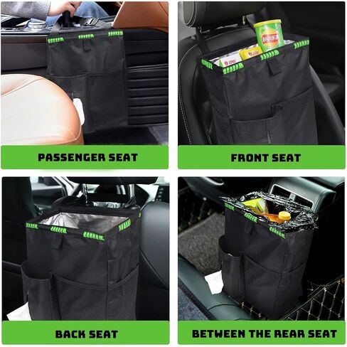Car Trash Can, 3.5 Gallons Car Can, Handy Car Tissue Holder, Easy-to-Install Car Accessory Interior, Leak-Proof Car Organizer and Storage Bag for the Back/Front/Console of Any Cars, Sedans, SUVs, in Saudi Arabia