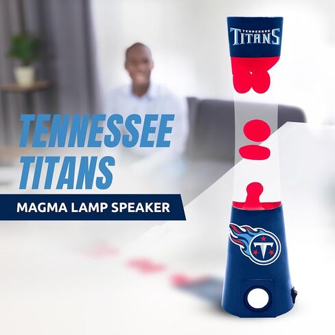 مصباح Magma Team 2 في 1 من Sporticulture مع مكبر صوت بلوتوث مدمج - مصباح Magma Team مقاس 16.5 بوصة NFL مع اتصال منفذ قياسي ومصباح 30 واط (مضمن) - Tennessee Titans in Kuwait