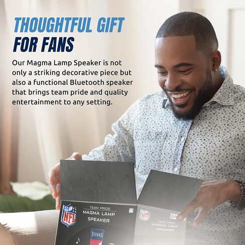 مصباح Magma Team 2 في 1 من Sporticulture مع مكبر صوت بلوتوث مدمج - مصباح Magma Team مقاس 16.5 بوصة NFL مع اتصال منفذ قياسي ومصباح 30 واط (مضمن) - Tennessee Titans in Kuwait