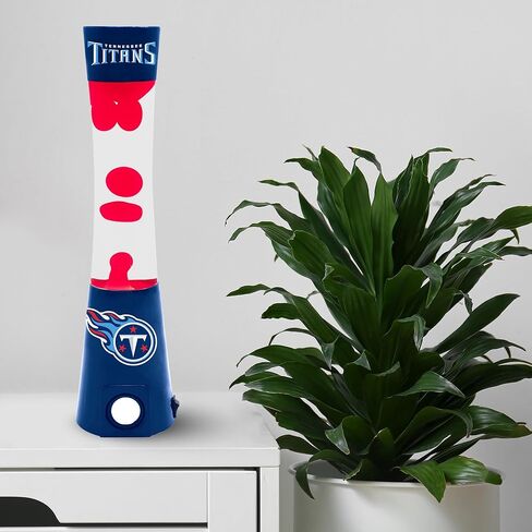 مصباح Magma Team 2 في 1 من Sporticulture مع مكبر صوت بلوتوث مدمج - مصباح Magma Team مقاس 16.5 بوصة NFL مع اتصال منفذ قياسي ومصباح 30 واط (مضمن) - Tennessee Titans in Kuwait