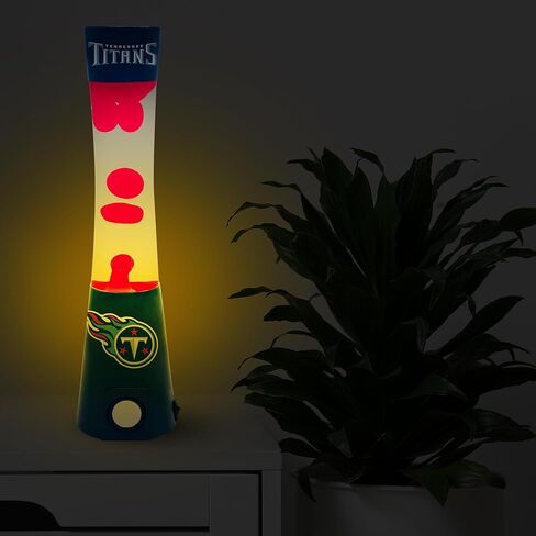 مصباح Magma Team 2 في 1 من Sporticulture مع مكبر صوت بلوتوث مدمج - مصباح Magma Team مقاس 16.5 بوصة NFL مع اتصال منفذ قياسي ومصباح 30 واط (مضمن) - Tennessee Titans in Kuwait
