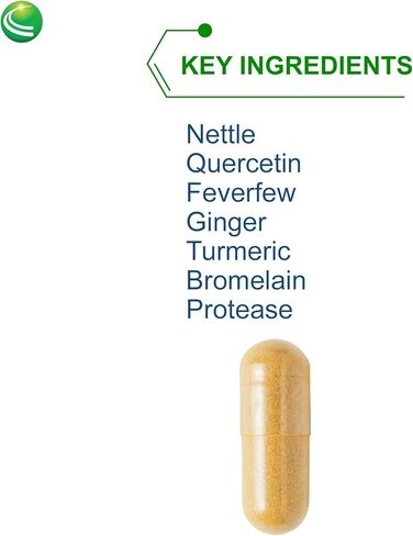 Nutra BioGenesis - AlliHist Relief - نبات القراص العضوي والكيرسيتين والحمى لدعم الأنف والجيوب الأنفية والرئة - 90 كبسولة in Kuwait