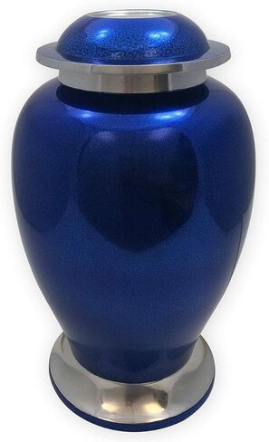 Blue Sapphire Adult Cremation Urn Distinct Funeral Urn with a Stunning Deep Blue Finish (Large, Adult) in Saudi Arabia