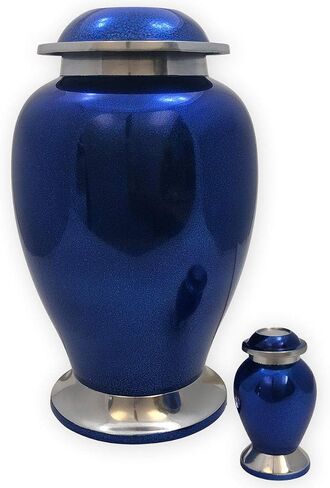Blue Sapphire Adult Cremation Urn Distinct Funeral Urn with a Stunning Deep Blue Finish (Large, Adult) in Saudi Arabia