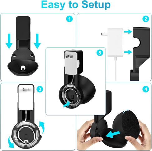 حامل تثبيت على الحائط من ZUOLACO لـ Echo Pop، حامل شماعة للمخرج لـ Echo Pop، إدارة كابلات مدمجة، أبيض in Saudi Arabia