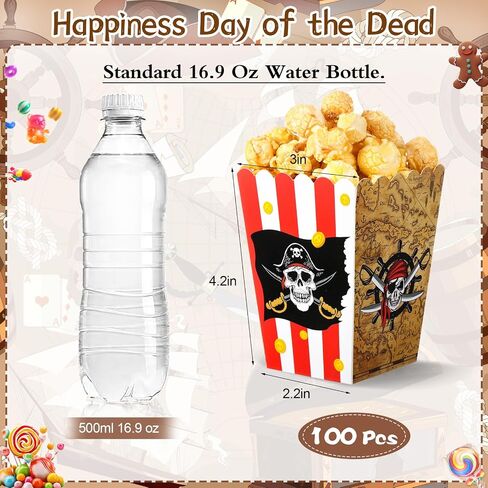 100 PCS Popcorn Containers Bulk for Party Mini Popcorn Box Hero Popcorn Treat Boxes Popcorn Bowls Snack Candy Box for Hero Baby Shower Boxes Hero Theme Popcorn Boxes Birthday Party Supplies in Saudi Arabia