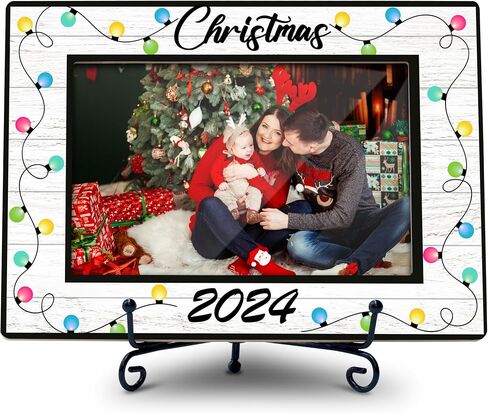 Christmas Picture Frame, Christmas Gifts for Children 2024, Christmas Photo Frame, 4x6 Picture Frame, Wood Decor for Desk Display-A18 in Saudi Arabia