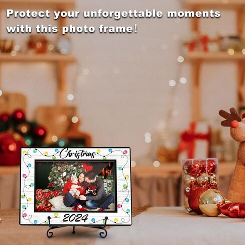 Christmas Picture Frame, Christmas Gifts for Children 2024, Christmas Photo Frame, 4x6 Picture Frame, Wood Decor for Desk Display-A18 in Saudi Arabia