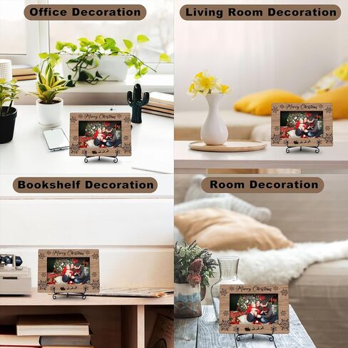Christmas Picture Frame, Christmas Gifts for Children 2024, Christmas Photo Frame, 4x6 Picture Frame, Wood Decor for Desk Display-A18 in Saudi Arabia