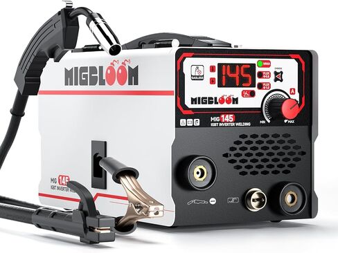 تدفق الأساسية Mig لحام 110V - 145A 3 في 1 آلة لحام MIG / عصا / رفع TIG بدون غاز التحكم التآزري IGBT العاكس متعدد العمليات المحمولة سلك تغذية لحام in Kuwait