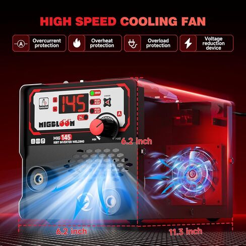 تدفق الأساسية Mig لحام 110V - 145A 3 في 1 آلة لحام MIG / عصا / رفع TIG بدون غاز التحكم التآزري IGBT العاكس متعدد العمليات المحمولة سلك تغذية لحام in Kuwait