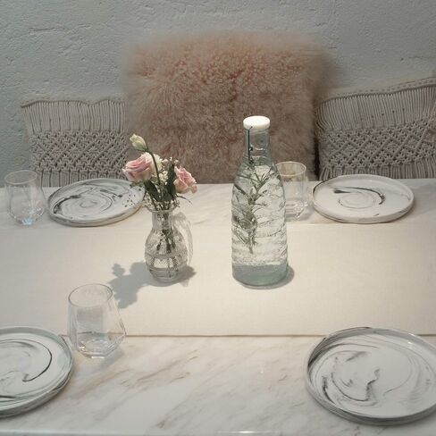 Table Runner, Machine Washable, Non-Wrinkle, Natural 14 X 90 Inch in Saudi Arabia