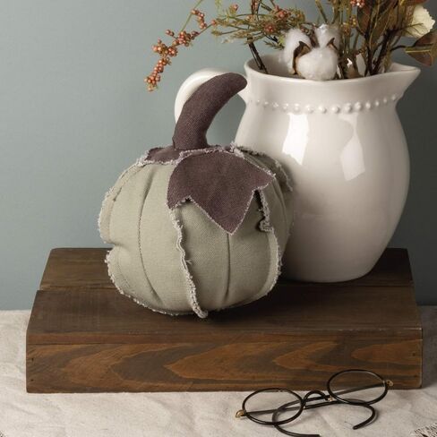 Primitives by Kathy Fabric Pumpkin Decoration, Medium, Green in Saudi Arabia